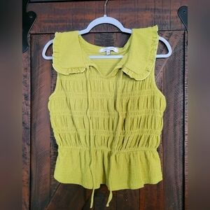 Sweet Rain sleeveless smocked waist Top XS NWOT